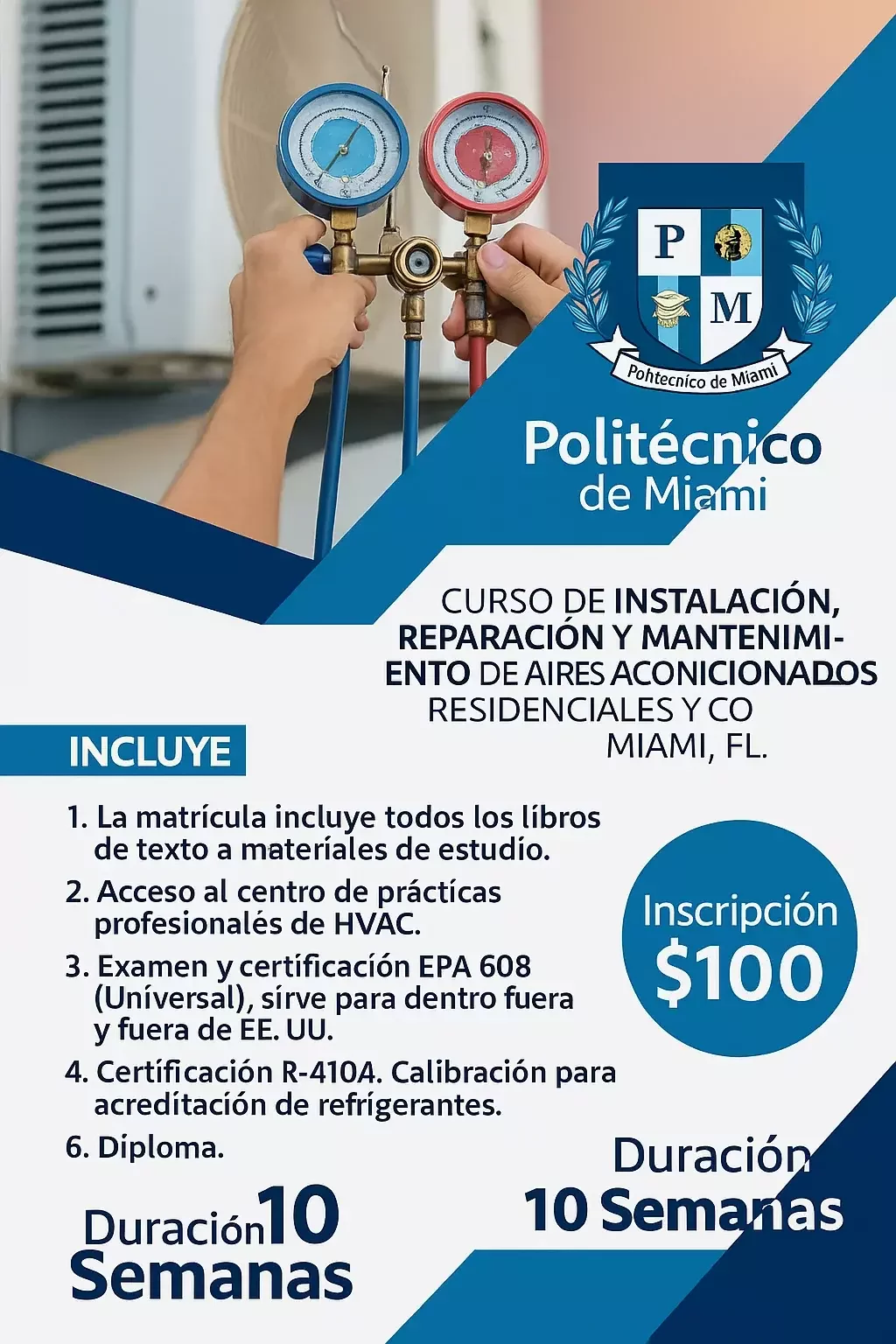 Laboratorio equipado para prácticas de electricidad en el Politécnico de Miami
