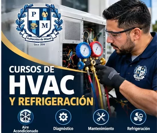 Entrenamiento práctico de HVAC en el Politécnico de Miami