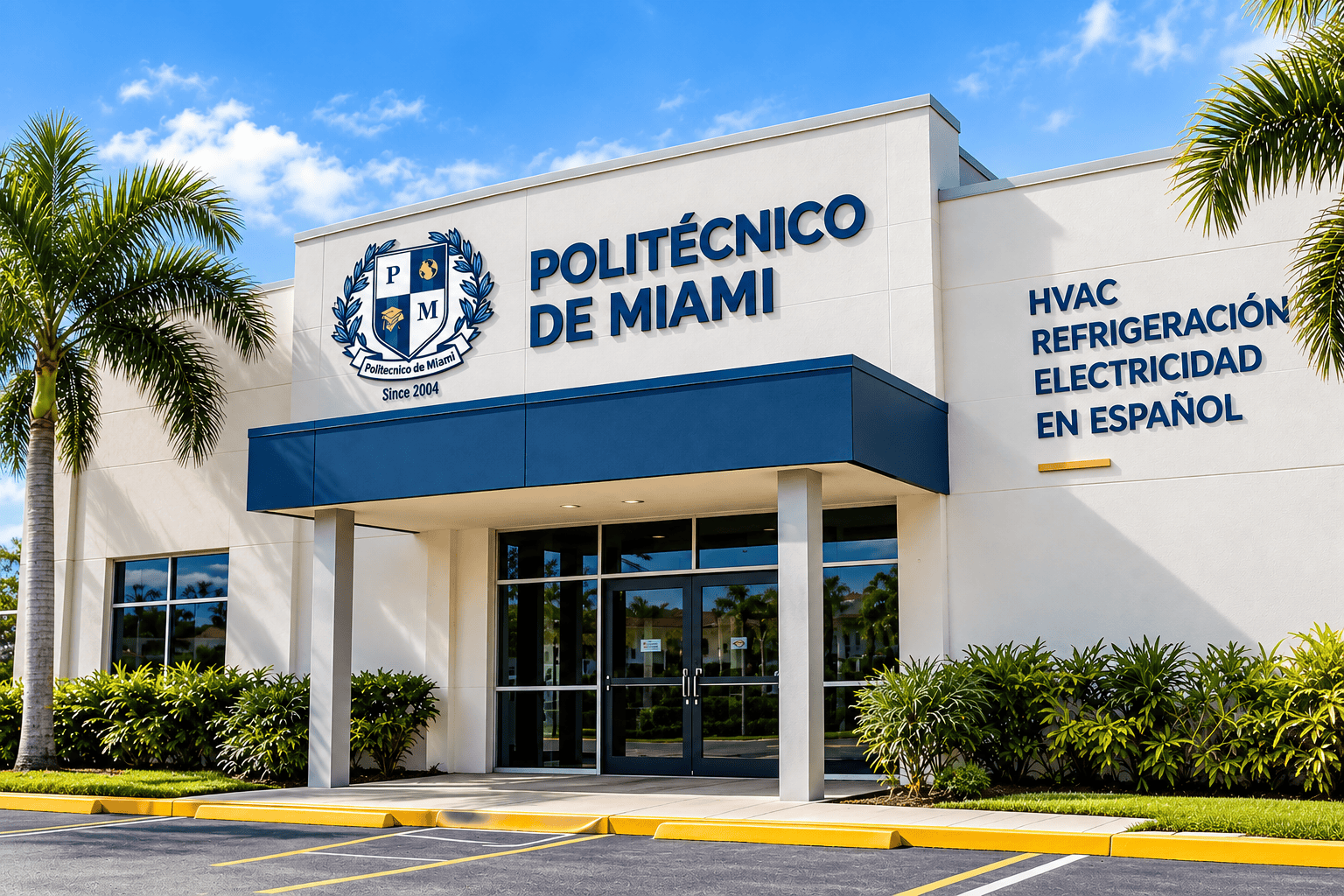 Fachada exterior del Politécnico de Miami en Miami, Florida