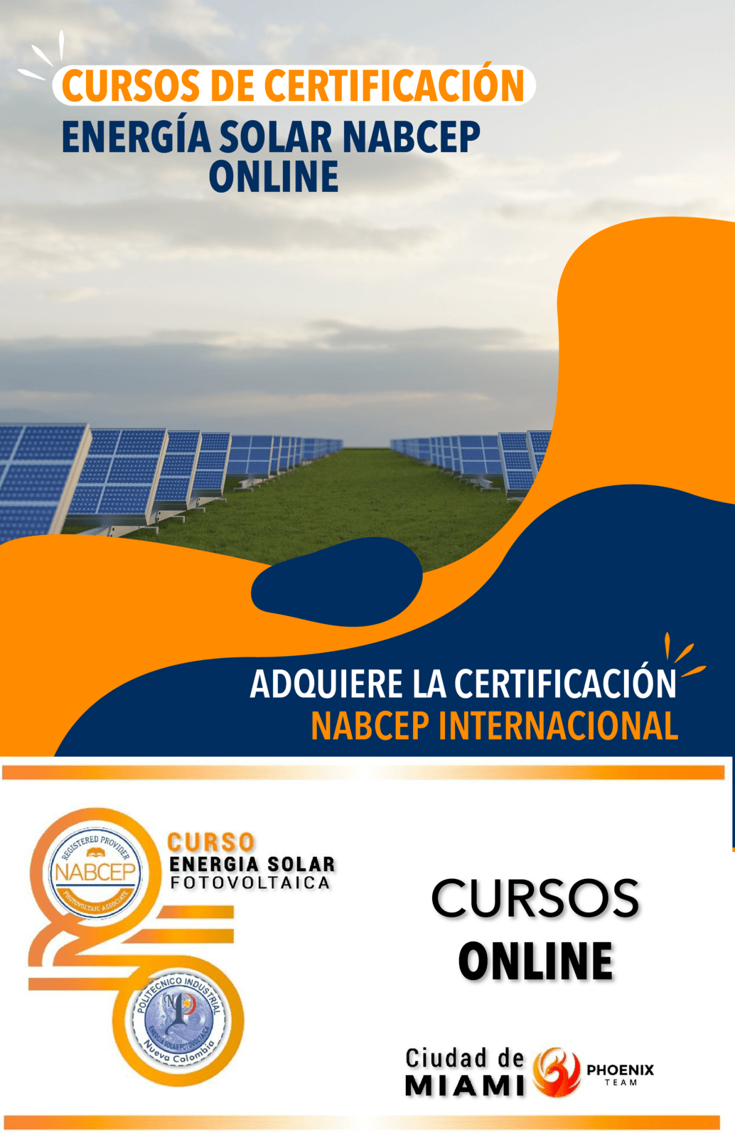 FV-301 Diseño e Instalacion Fotovoltaica Avanzada Certificación NABCEP EN ESPAÑOL ONLINE.